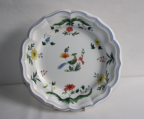 Plat rond feston - en, faïence