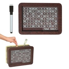 Wooden piggy bank with counter piggy bank wooden piggy bank reusable piggy bank T...