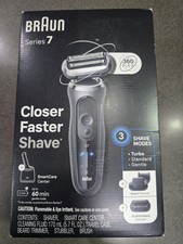Braun 5764 Silver Black Battery AutoSense Technology Series 7 Electric Shaver