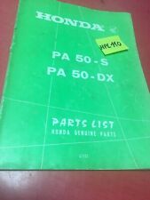 Honda PA50S PA50DX PA50 PA 50 Camino Hobbit liste catalogue pièces détachées