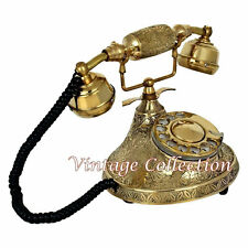 Ancien combiné en laiton téléphone portable cadran rotatif vintage home decor