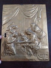 PLAQUE BRONZE ANCIENNE PORTE