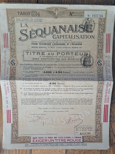 Titre porteur assurances - au,