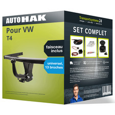 Attelage pour VW T4 96- démontable avec outil Auto Hak + Faisceau uni 13 broches