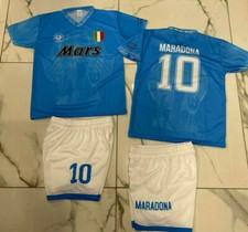 Maillot et Cuissard Maradona Naples Mars Scudetto Firma Diego Dios + Portachia