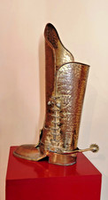 Porte-Parapluie Ancien. Botte cavalier Cuivre, Old Umbrella Stand.