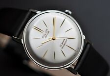  NOS! Poljot De Luxe Extra SLIM Watch  Men's Vintage Case Stainless Steel R