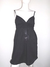 BELLE LONGUE ROBE TUNIQUE FEMME H&M NOIR A FINE BRETELLE REGLABLE T:36