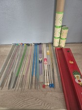 Lot D Aiguilles A Tricoter Avec Boite De Rangement  #338