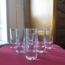 6 Royal Champagne Crystal Gallery Long Drink Whiskey Glasses Shooting Model