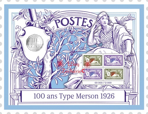 Affiche timbres 100 ans - , type