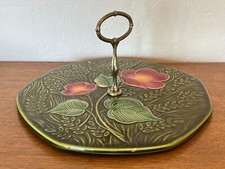 Vintage / Antique SARREGUEMINES Ceramic Cheese Tray - Cakes / Slingshot