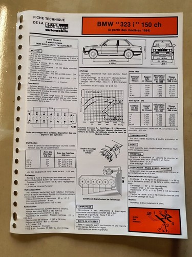 Fiche technique automobile bmw - fiche,