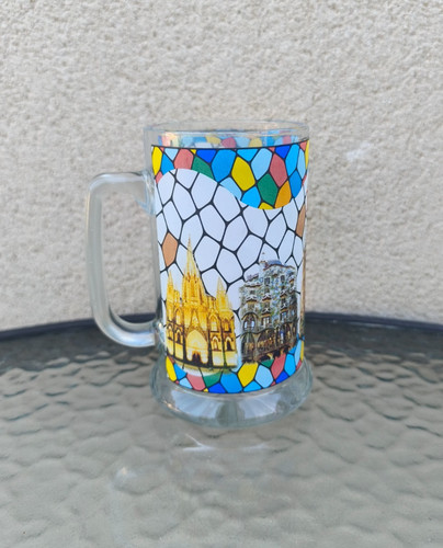 Chope bière verre 14 cm - 14,