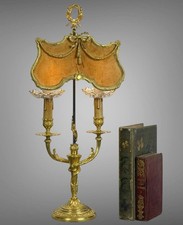 LAMPE  DU XIXe  A ECRAN EN