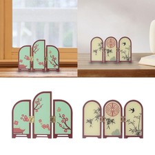 Mini paravent décoratif pliable, art traditionnel chinois oriental, ornement