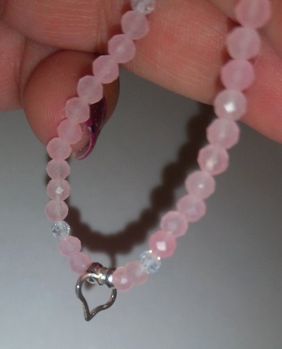 Bracelet quartz rose pierres - quartz,