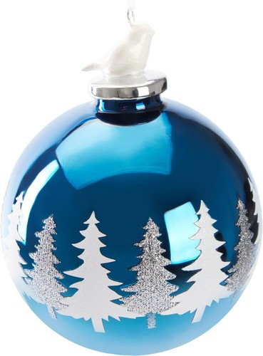 Boule noël verre sapins - boule, de