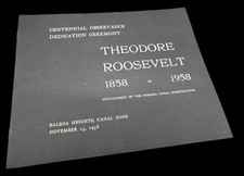 Original 1958 Roosevelt Observance Dedication Ceremony Booklet Panama Canal