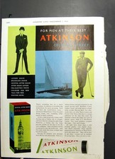 Antique Old Print Atkinson After Shave Cologne Men Carrington Watch Ring 1960