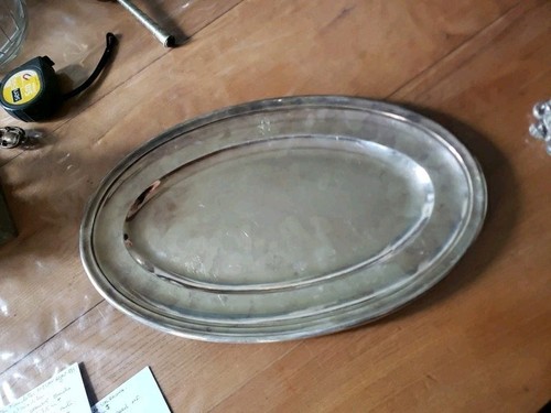 Ancien plat ovale - ancien, metal