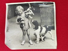 Snapshot Photo Girl Carrying Puppies Dog R-146