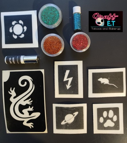 Kit complet pochoirs - kit, tatouages