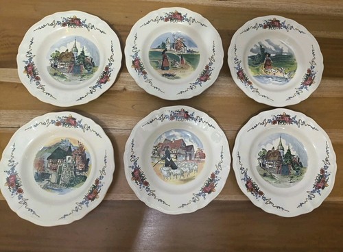 Assiettes creuses anciennes - 6,
