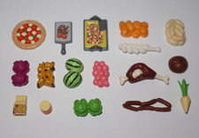 Playmobil Lot 18 Accessoire Décor Cuisine Restaurant Nourriture Pizza Saucisse