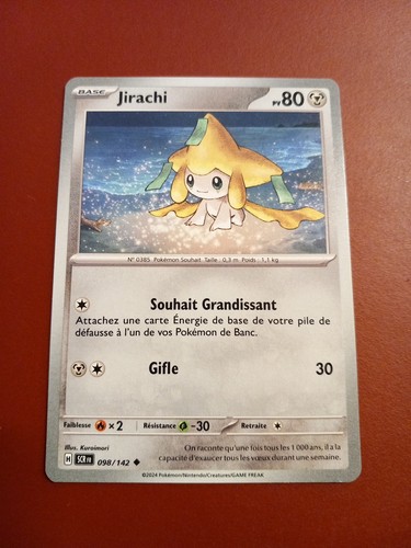 Carte pokémon jirachi 098 142 - carte,