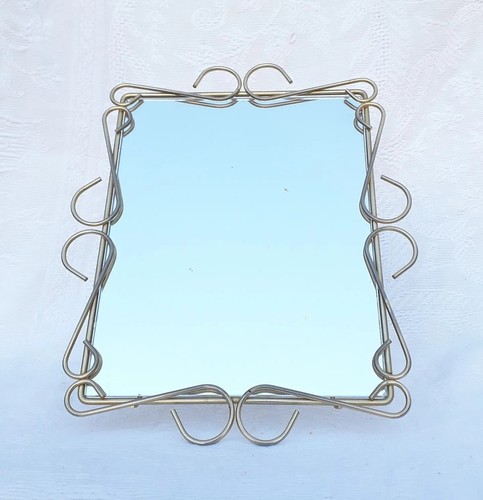 Miroir métal doré vintage - métal,