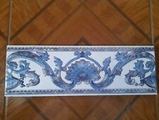 Set 3 - 30.5cm x 10.2cm Tuile Bordure Vieux Ancien Vintage 1990s Céramique