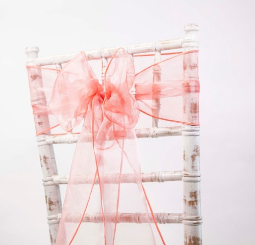Organza chaise nœud mariage - organza,