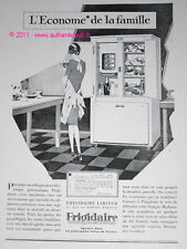 FRIDGE ADVERTISEMENT L'ECONOME DE LA FAMILY FRIDGE KITCHEN 1929 FRENCH AD PUB