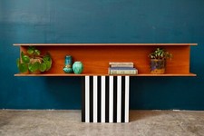 Très grande Étagère murale ou bibliothèque en teck Walter Wirtz  Wilhelm Rentz