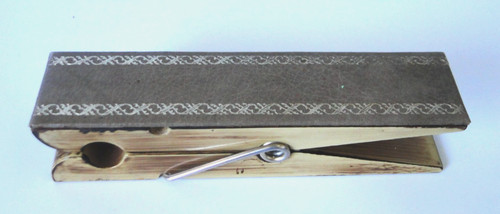 Pince courrier décor - pince, cuir