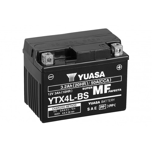 Batterie moto yuasa ytx4l - batterie, ytx4l-bs