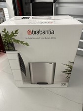New!!! Brabantia Bo Step On Trash Can, 16 Gallon Concrete Gray High End!!!