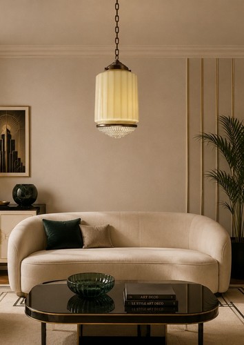 Rare suspension art deco - suspension,