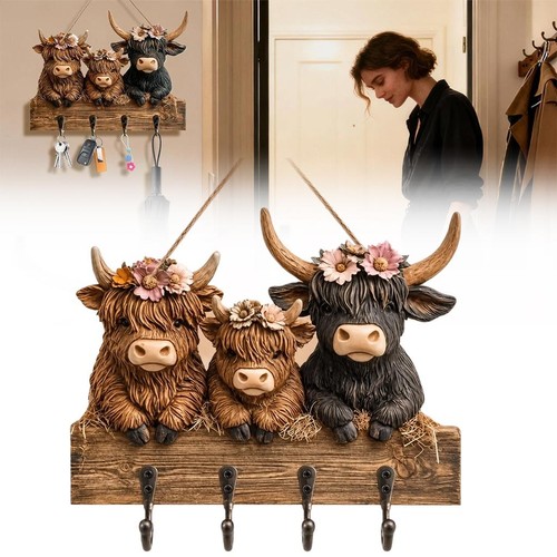 Porte clés mural bois décor - porte-clés,