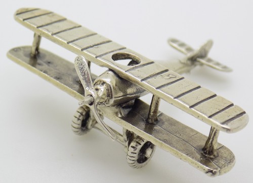Avion miniature argent 800 - avion,