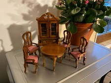 MEUBLES DE MAISON DE POUPÉES - 6 Meubles miniatures BOIS Salle à manger/Cuisine