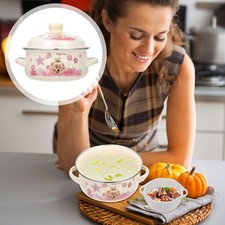  Casserole À Lait En Émail Marmite Soupe Avec Couvercle Pot Petit