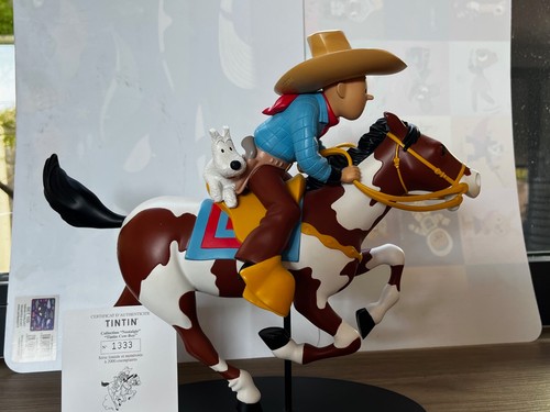 Tintin cowboy cheval - tintin, a