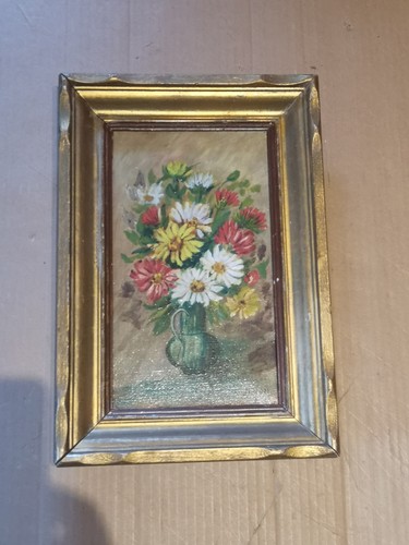 Tableau huile fleurs - huile, fleurs(janou)
