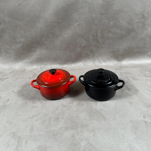Lot mini cocotte rouge et - lot, mini-cocotte