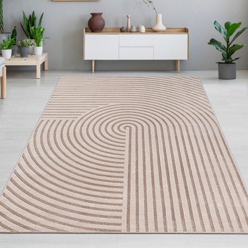 Tapis moderne beige - beige, gris