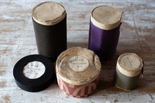 Lot of 5 rolls of antique silk and other haberdashery ribbons 2