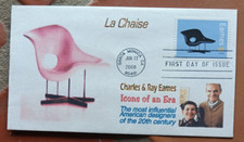 CHARLES & RAY EAMES LA CHAISE 2008 UNKNOWN CACHET FDC UNADDR