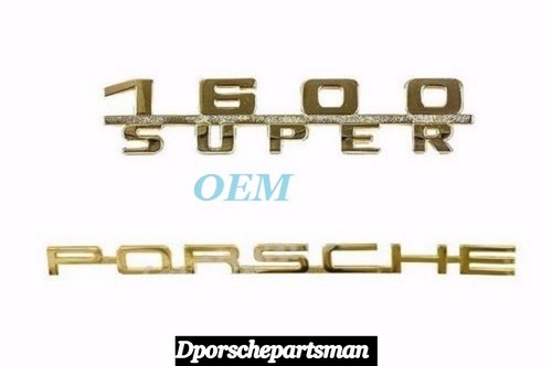 écusson avant porsche - avant, (or)